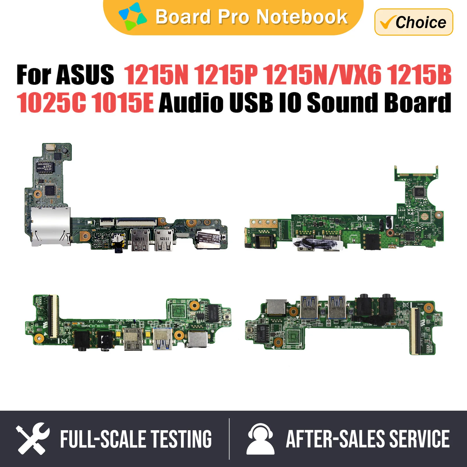 

For ASUS 1215N 1215P 1215N/VX6 1215B 1025C 1015E 1225B 1225C Laptop Audio USB IO Sound Board board 100% Tested Fast Ship