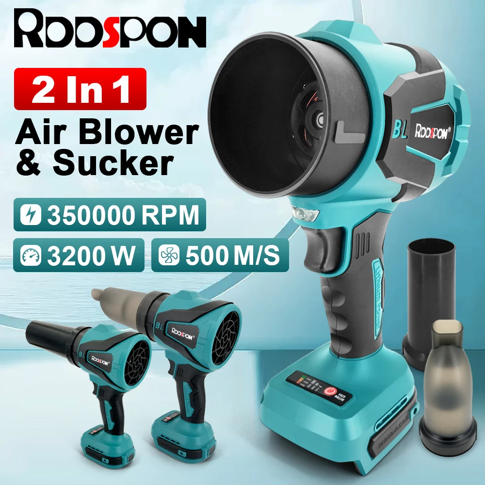 

Электрический турбовентилятор, 3200 Вт, бесщеточные воздуходувки, 300000 об/мин, ручной вентилятор для листьев, пылеуловитель для Makita, 21 В, аккумуляторный штифт