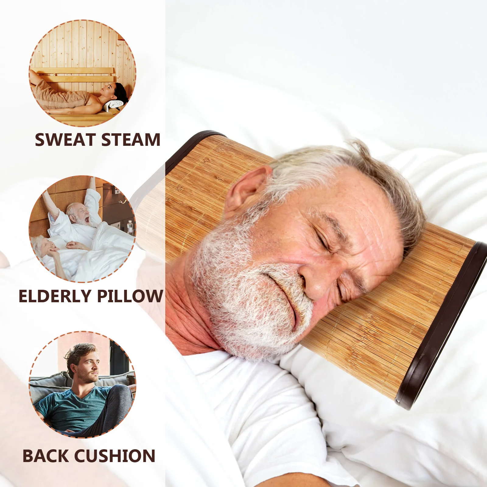 

Bamboo Hollow Pillow Sweat Steam Room for Seniors Neck Support Travel Cervical Health Care Pillows Cushion Breathing Comfortable