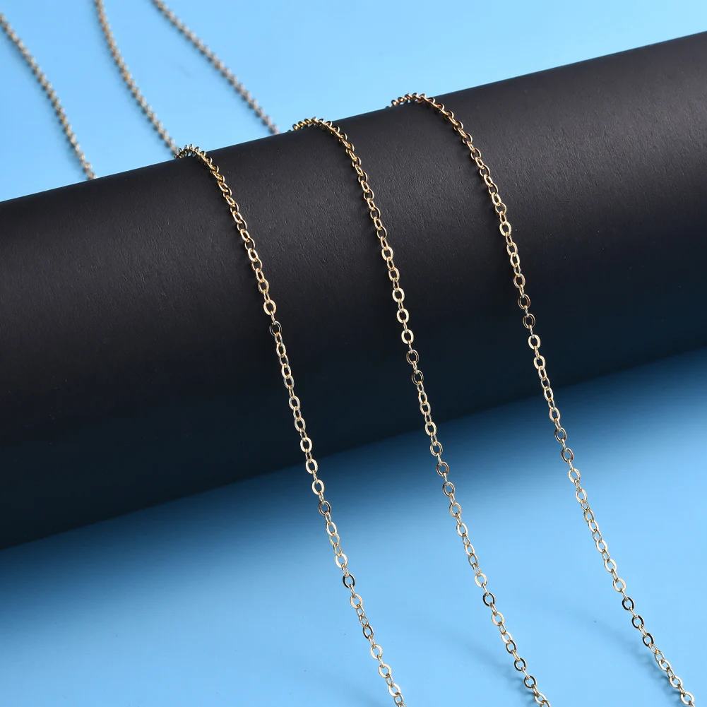 10 m/roll Brass Cable Chains Necklace Chain For Jewelry Making Findings DIY Necklace Chains Materials Handmade Supplies
