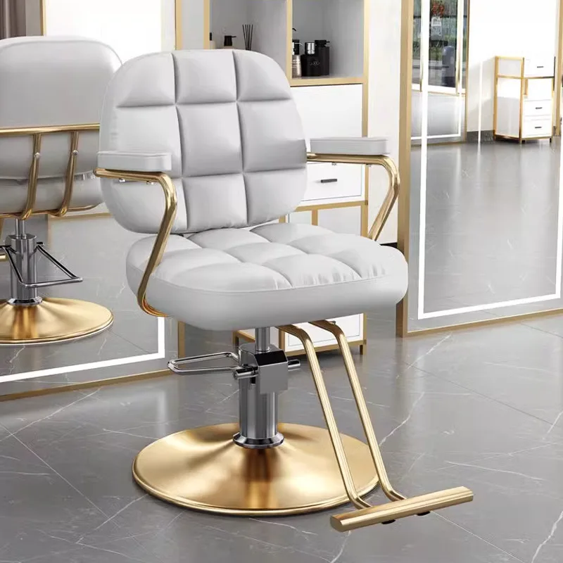 #Luxury salon barber chair, hair salon polyurethane leather hydraulic styling chair