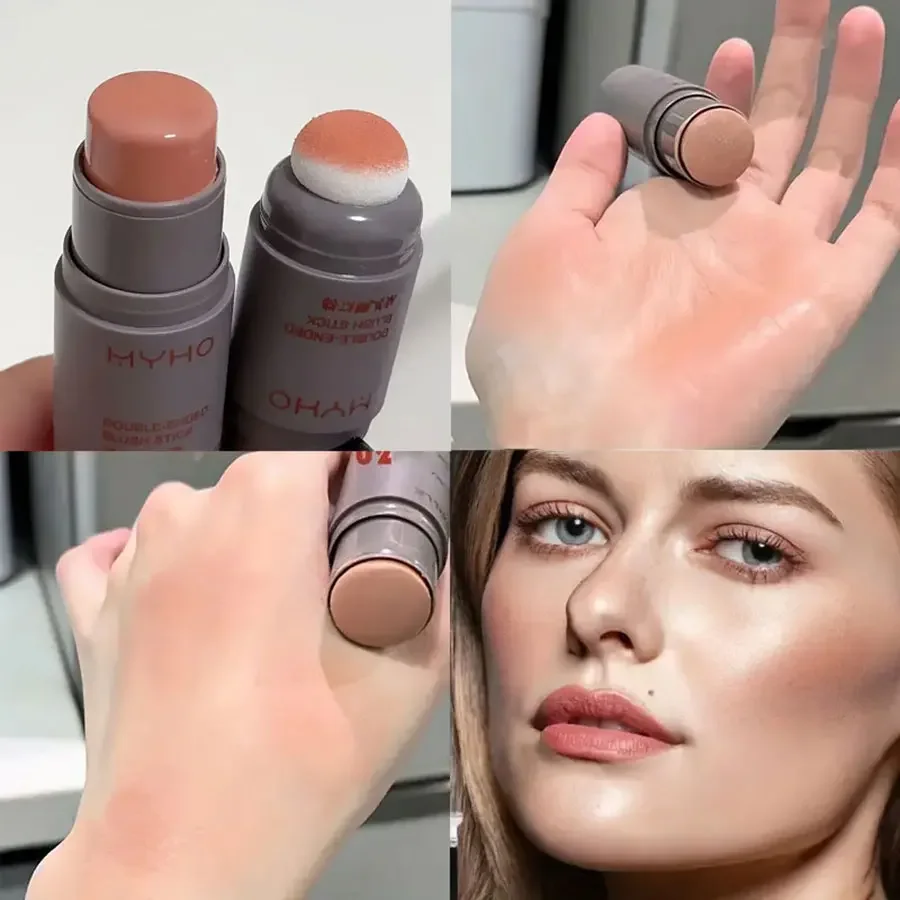 Bâton de blush à double extrémité, document expansif, naturel, longue durée, 256, maquillage monochrome, rouge crémeux