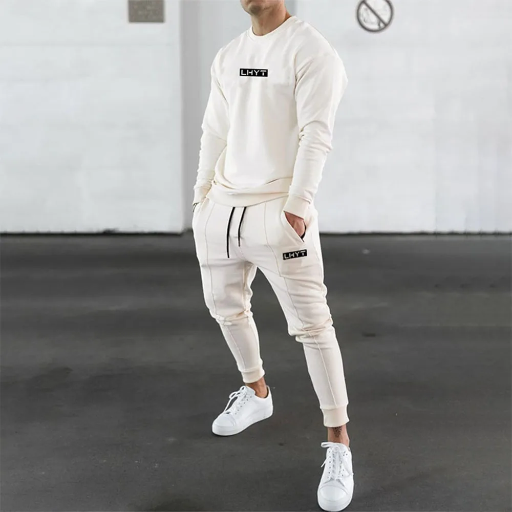 Men Tracksuit Set Cotton Sweatshirt 2021 Spring Sports Hoodie + Pants Male Sports Casual Sportswear Jogging Clothing For Men