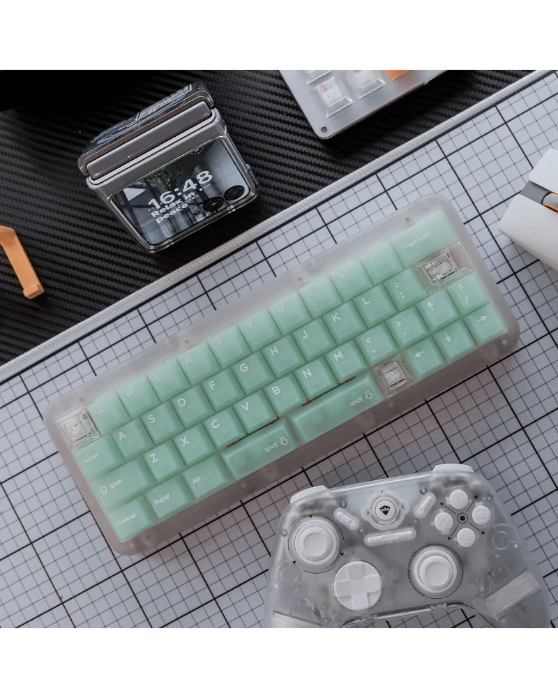 

Keycap 132 keys PC pad printing customization Original wooting and other magnetic axis mechanical keyboard Jade green