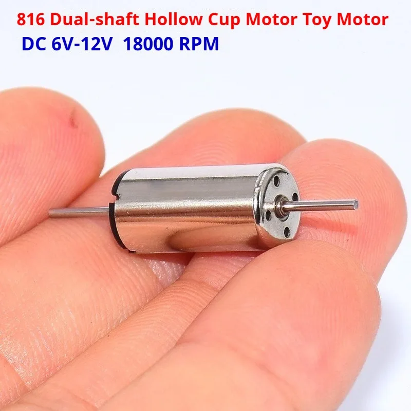 5PCS Super Strong NdFeB Magnet 816 Dual-Axis Coreless DC Motor 6V-12V High Speed High Torque Model Engine for Toys,DIY