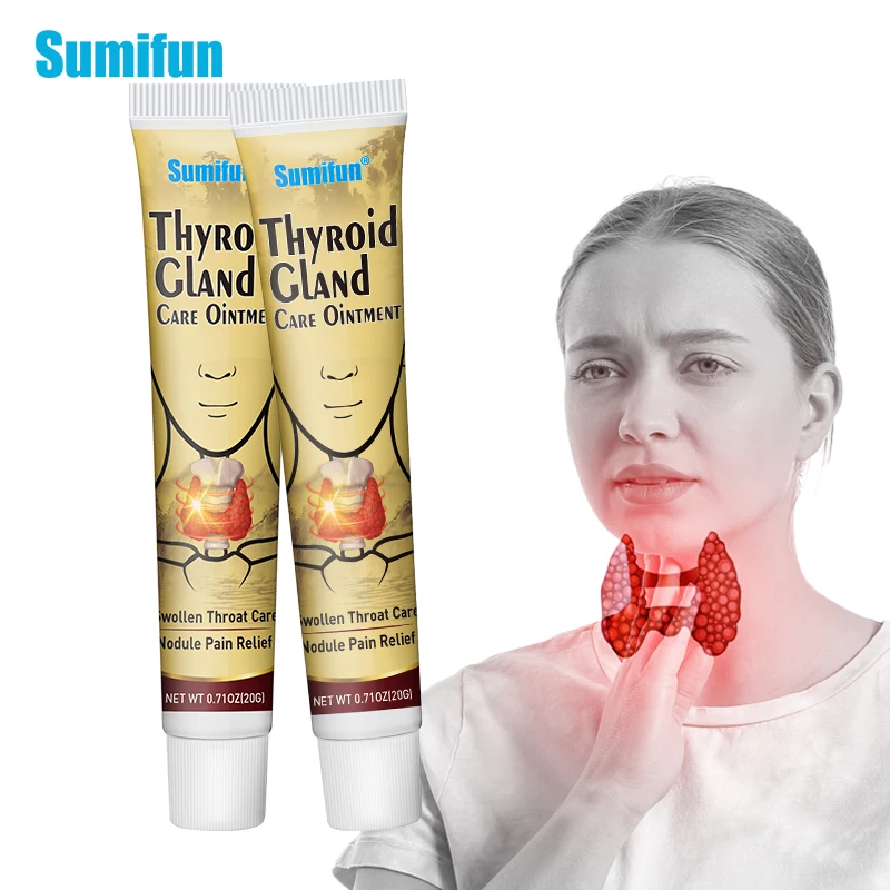 

2pcs Sumifun Thyroid Medical Care Cream Treat Cervical Lymphatic Detoxification Thyroiditis Ointment Anti Inflammatory Plaster