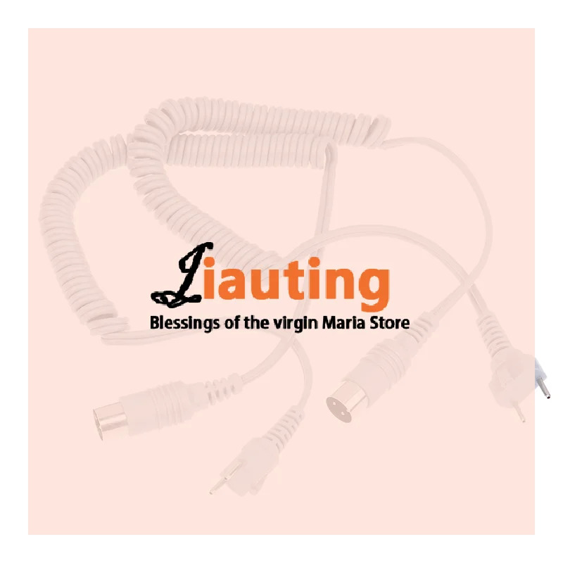 كابل طاقة رمادي بطول 1.5 متر بثلاثة أسنان 9 ملم لجهاز Strong 210 204 90 105L 102L، سلك زنبركي لمثقاب الأظافر الكهربائي