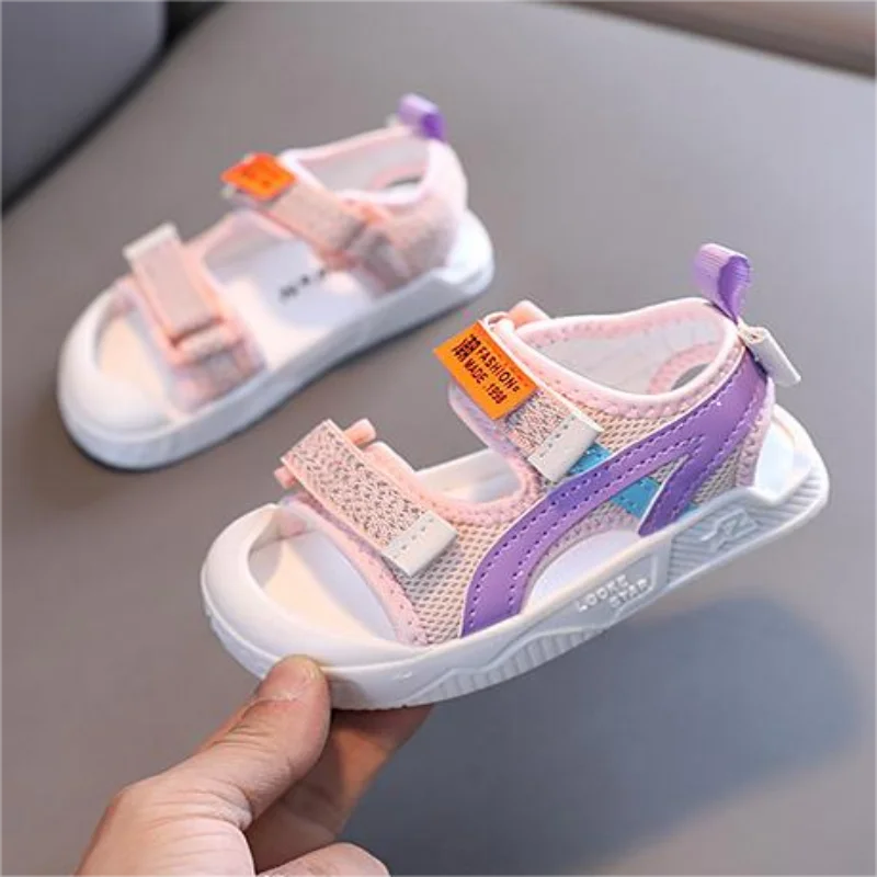 

Baby Summer Mix-Colors Chao Sandals Toe-protection Boys Beach Shoes Kids Girls Sports Soft Bottom Non-slip Toddler Shoes Infant