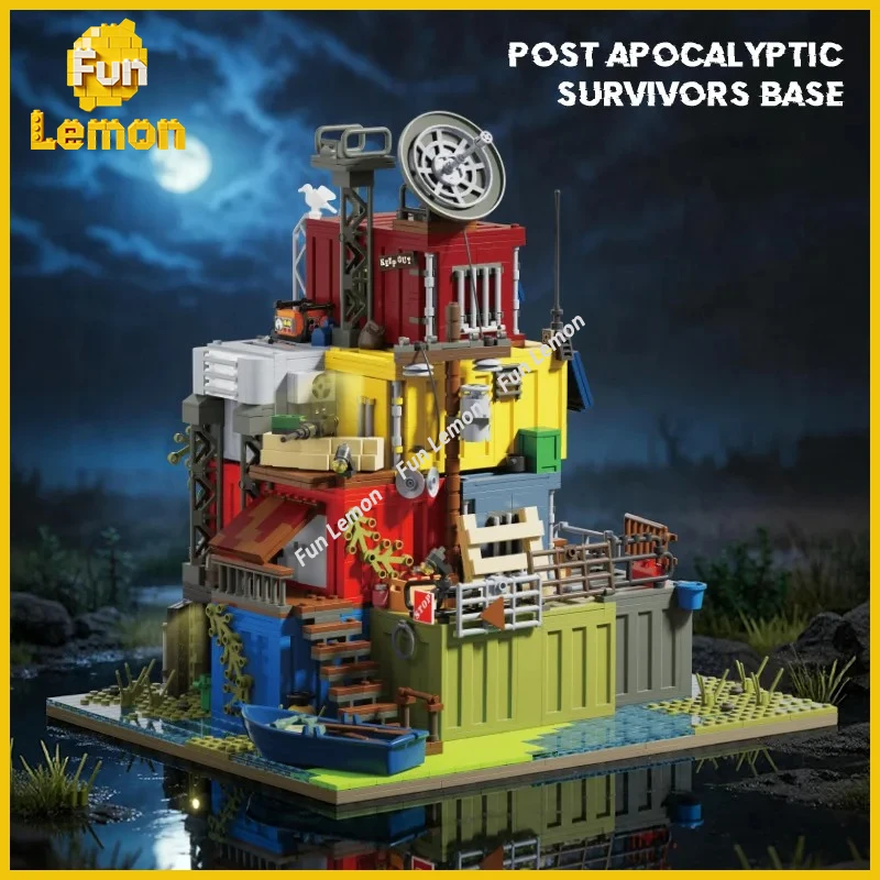 66202 Post-apocalyptic Shelter Base 2859pcs Building Blocks Creative Architecture Model Kids DIY Bricks Toy