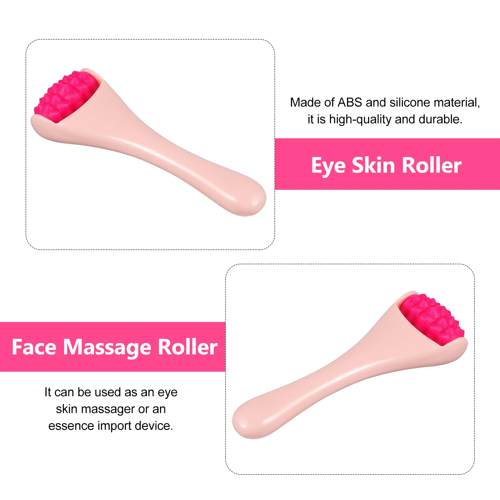 

1Pcs Eye Skin Roller Face Massage Roller Lightweight Portable Ergonomic Design for Essence Import and Skin Care