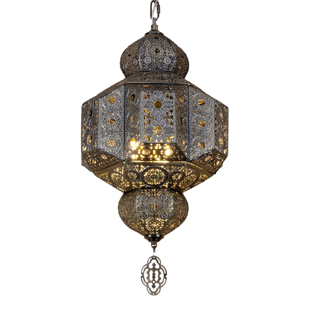 Moroccan Hanging Light Retro bedro Restaurant hotel bed PENDANT LAMP breakfast bar clubhouse hollow carved chandelier