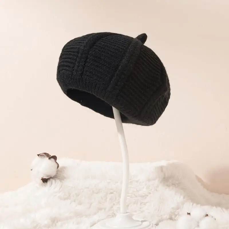 

97BE Solid Warm Baby Wool Hat Suitbale for Outdoor Sports Activities Comfortable