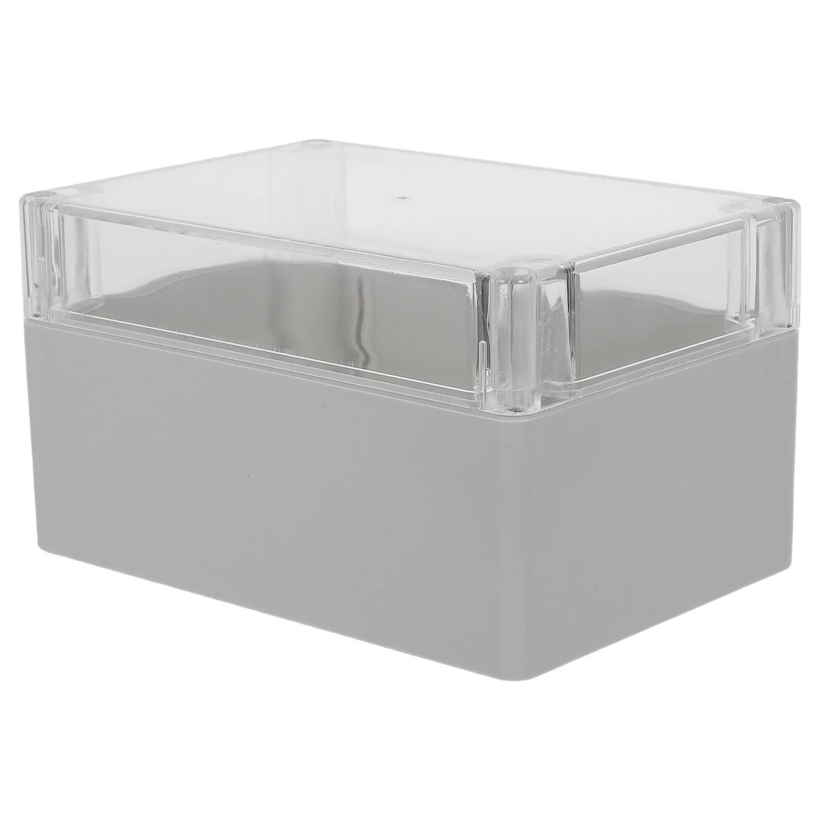 Waterproof Electrical Junction Box Plastic Enclosure Hinged Clear Cover Outdoor Wiring 6.30x4.33x3.54 Inch Weatherproof
