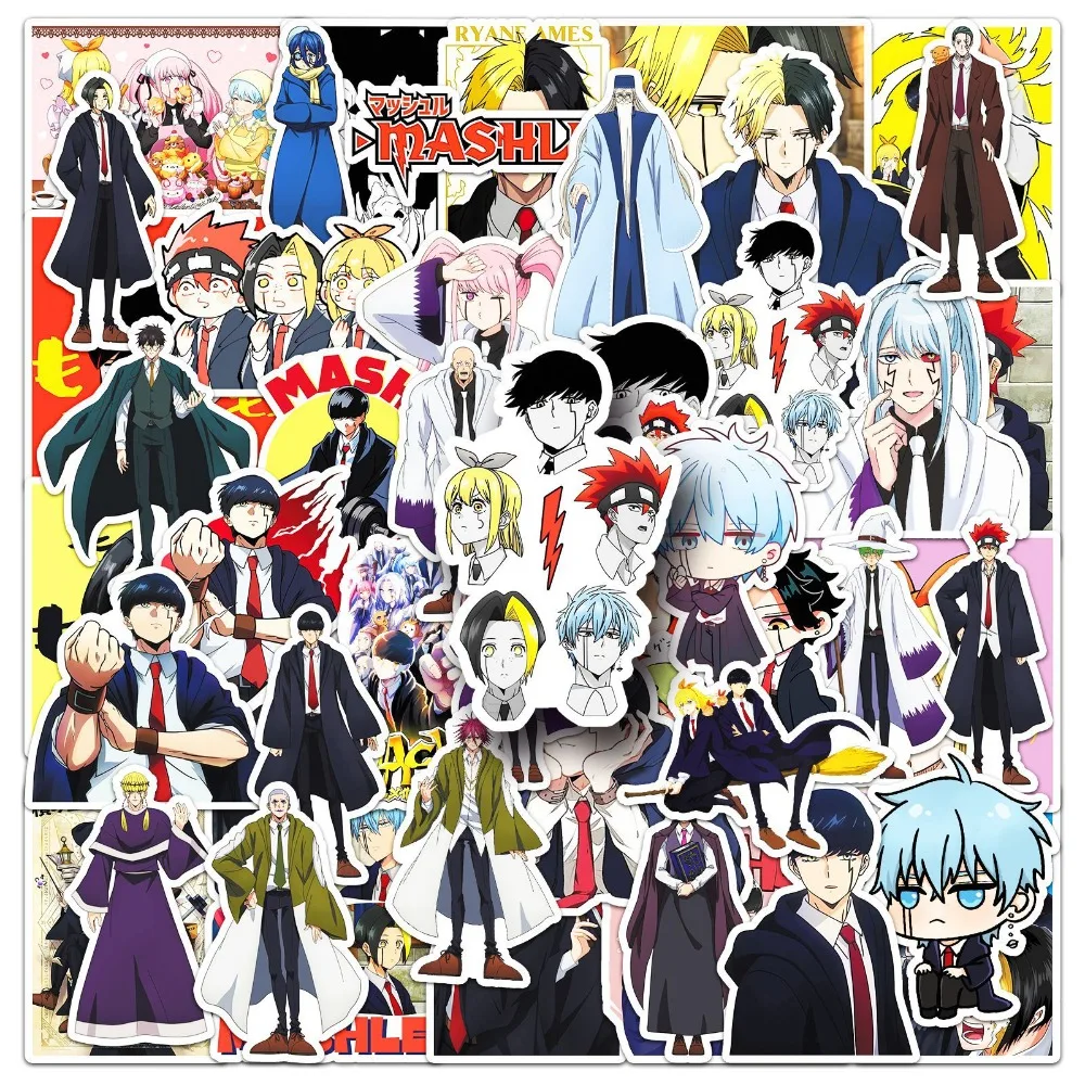 50pcs Anime Mashle: magie et Muscles valise papeterie ordinateur portable guitare téléphone portable bricolage décorer décalcomanies