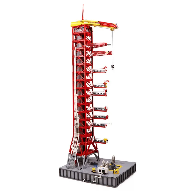 MOC Launch Tower Mk I for Saturn V with Crawler Blocks Launch Tower Rocket Building Blocks Shuttles Station Bricks Toy Kids Gift