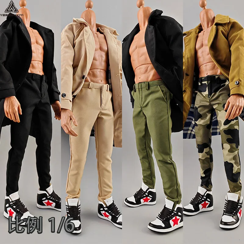 1/6 Scale 12-inch Slim-fit Pants for Male Action Figure Men's Trousers for 12 inches BJD Dolls 30 cm Regular Soldier Outfit