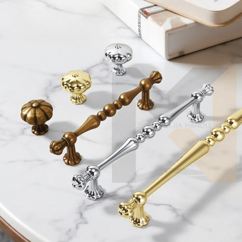 Light Luxury Wardrobe Handles High-end Cabinet Handles French Personalized Drawer Knobs Creative Antique Wine Cabinet Handles