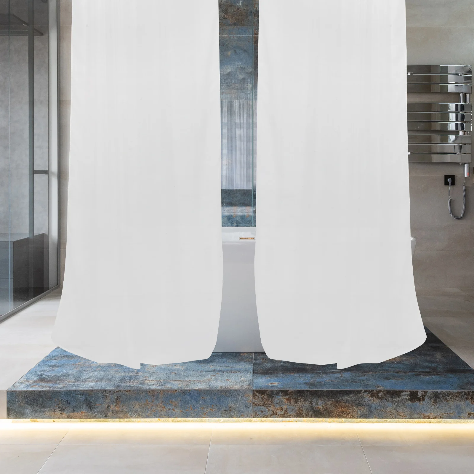 2개입 화이트 시어 커튼 반투명 창문 커튼 거실 침실 사무실 장식용 긴 거즈 드레이프 포치용 네트