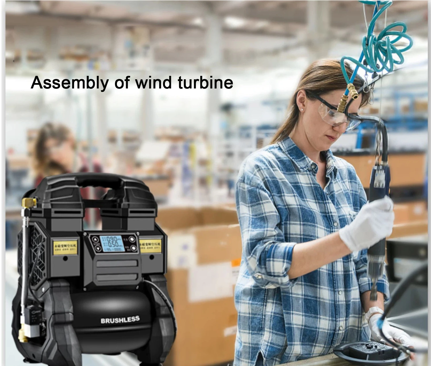 

DC1081 Безмасляный бесшумный воздушный насос для воздушного компрессора, используемый для пневматических глиняных принтеров, покраски распылением