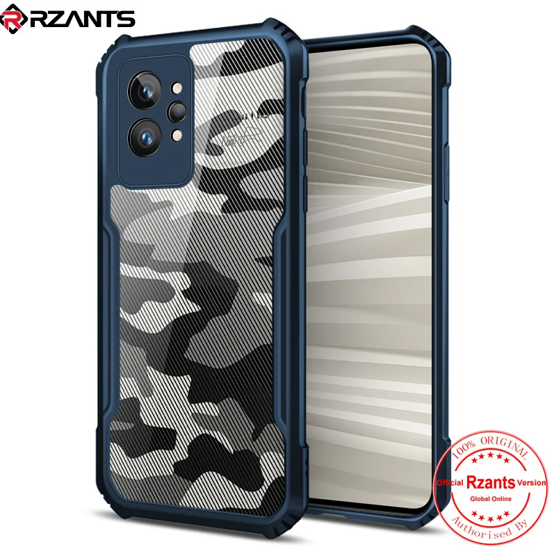 Rzants For OPPO Realme GT2 Pro Case Hard Camouflage Cover TPU Frame Bumper Half Clear Phone Shel