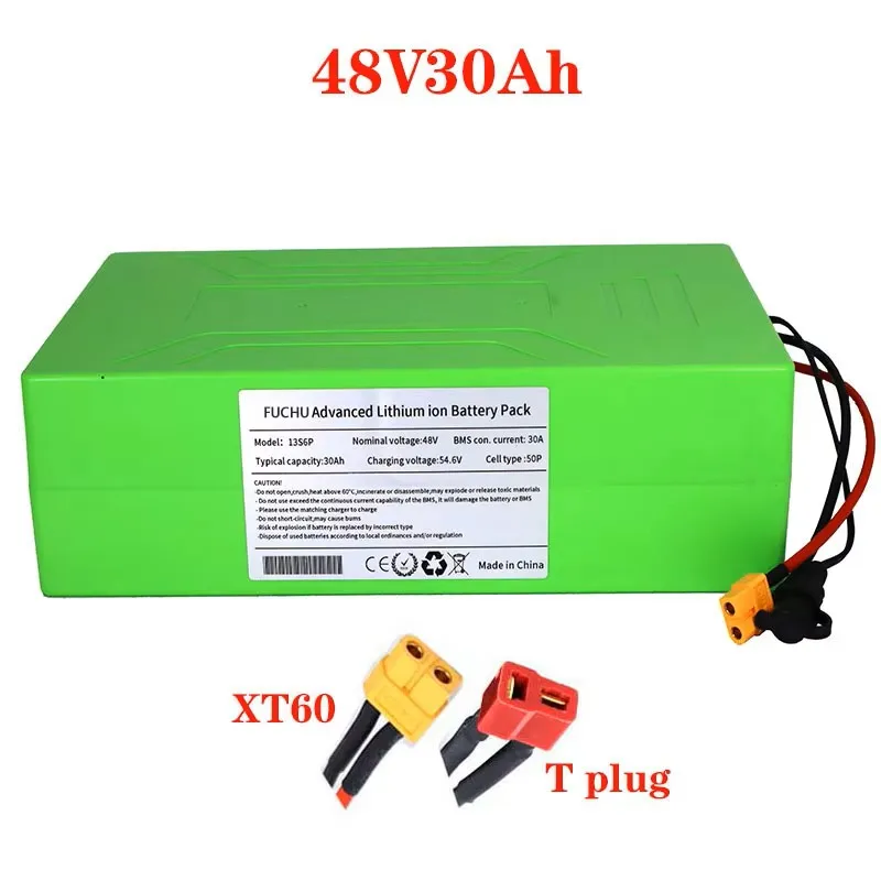 18650 battery 48V 30ah large capacity lithium battery pack 550W 750W 1000W 1200W scooter electric bicycle battery