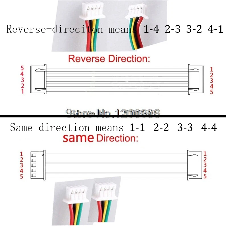 1M 24AWG 1000MM PHD2.0 JST 2.0mm Pitch PHD PHDR-8VS 8 PIN Connector Wire Harness 2.0MM pitch double head customization made