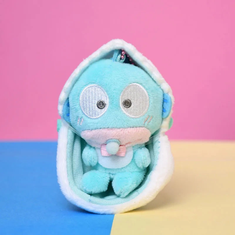 Kawaii Cartoon Anime Sanrioed Baby Cradle Series Toys My Melody Kuromi Cinnamoroll Soft Doll Bag Pendant Kids Gift