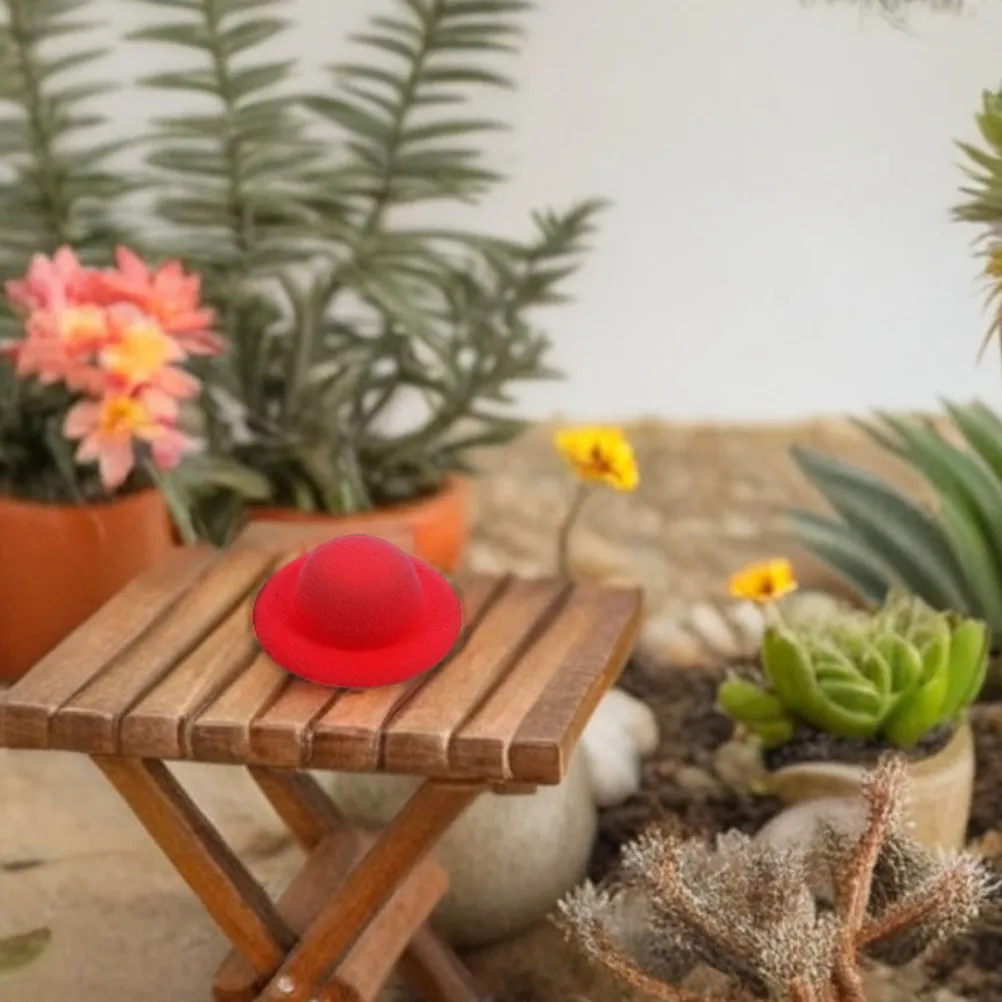 

20Pcs Mini Imitation Straw Hats Realistic Woven Craft Accessories Perfect for Dollhouse Decor DIY Projects Party Hat Ornaments