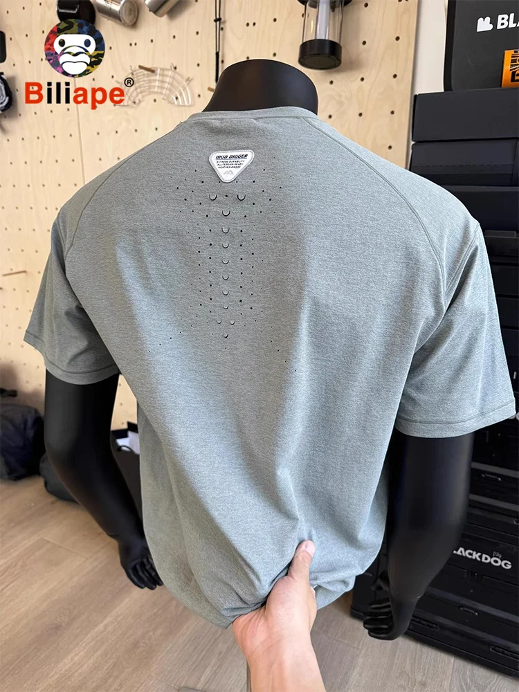 

Dragon Sc Laser Perforated Breathable Qui Dry ort Sve T-irt Men's 2026 New Summer Sport Fitn Top M Model