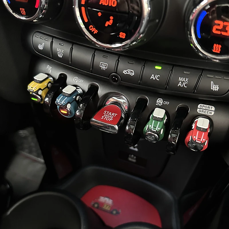 Silicone Car Model Button Cover Ornaments Start Stop Button Stickers For Mini Cooper F56 F54 F55 F57 F60 Countryman Accessories