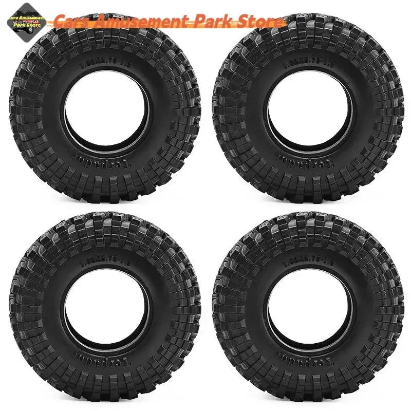 

4Pcs 1.3" Rubber Tyres, 1.1Inch Mud Terrain Wheel Tires for 1/18 1/24 Micro Crawler TRX4M Axial SCX24 FMS FCX24 Parts