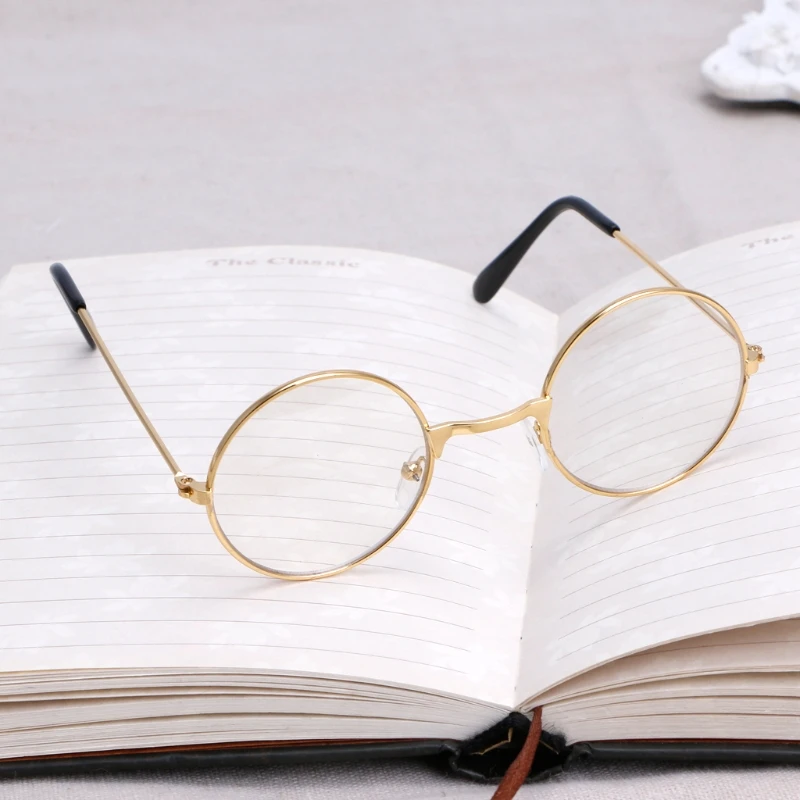 

Fashion Newborn Boys Girls Photography Props Gentleman Glasses Circle Frame D5QA