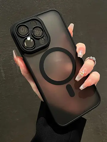 Luxury Matte Armor For Magsafe Magnetic Wireless Charging Case For iPhone 11 12 13 14 15 16 17 Air Pro Max Plus Shockproof Cover