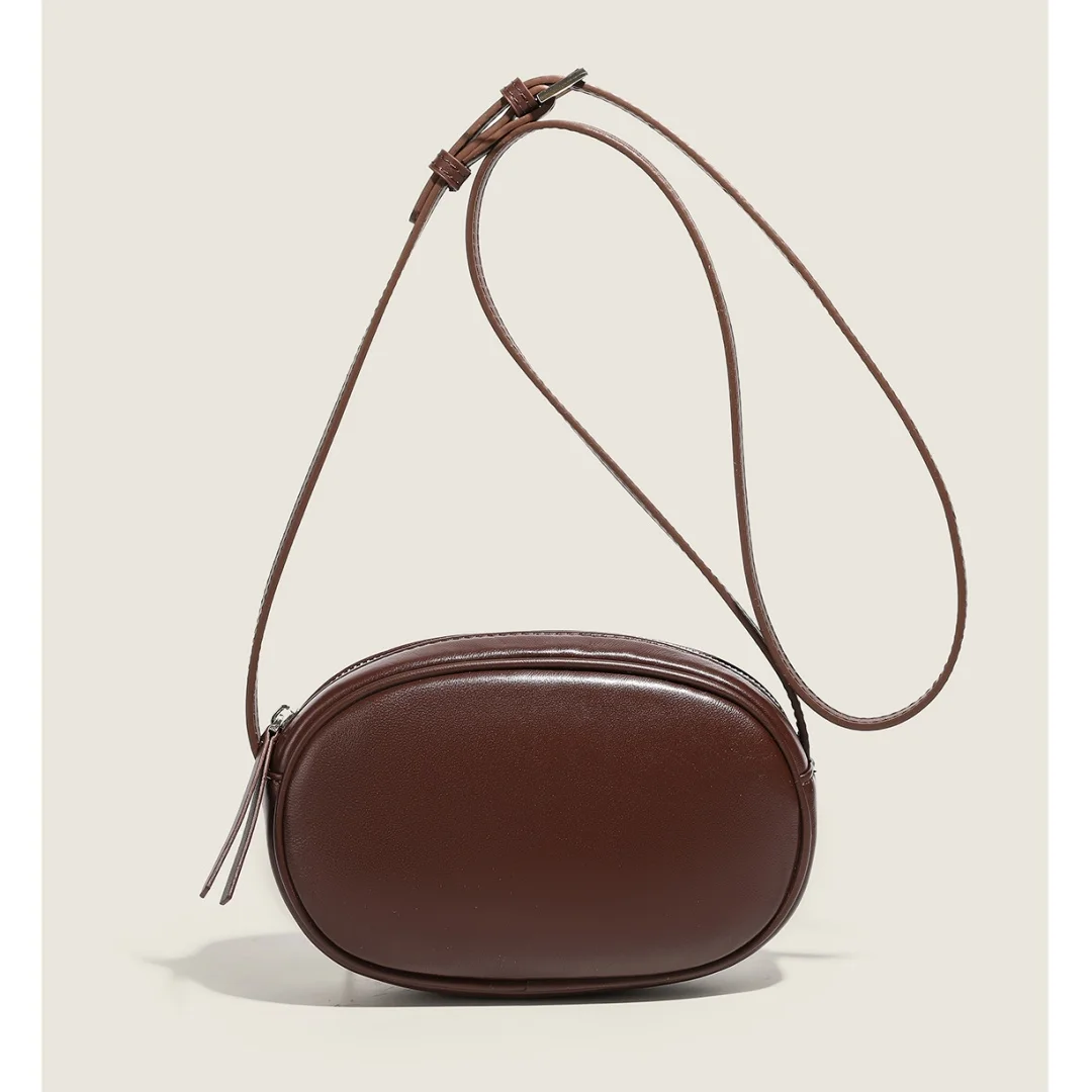 

Маленькая круглая сумка из овчины, кожаная сумка для телефона для женщин, новинка 2025, мини-ретро, высококачественная прогулочная сумка через плечо, роскошный праздничный подарок