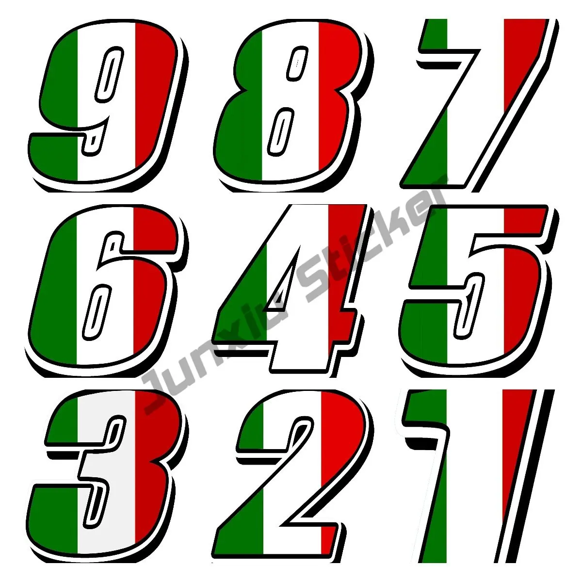 

Racing Number Rally DC Decal Bomb Decal 0 1 2 3 4 5 6 7 8 9 Car Motor Bike Truck Helmet Sticker Styling Bumper Decoration