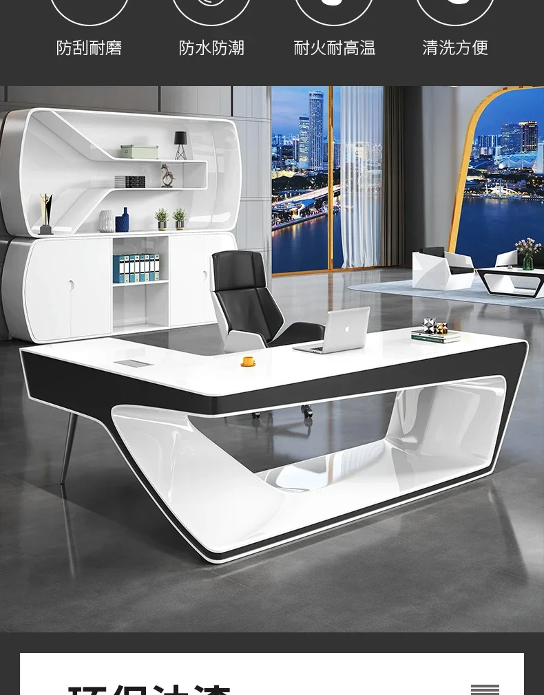 

Paint Technology Sense Office Desk for Boss Simple Modern Creative Fashion Desk