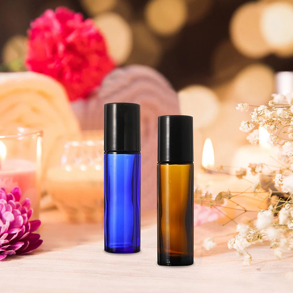 

20Pcs Leakproof Glass Roll-on Bottles Portable Small Essential Oil Perfume Sub Container Roller Bottle Roller Ball Bottle