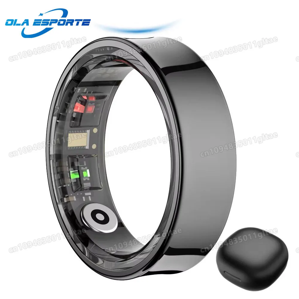 R10 Smart Ring With Charging Case Men Women Blood Pressure Health Sleep Monitor 5ATM Waterproof Smartring Multi-sport Modes HT30