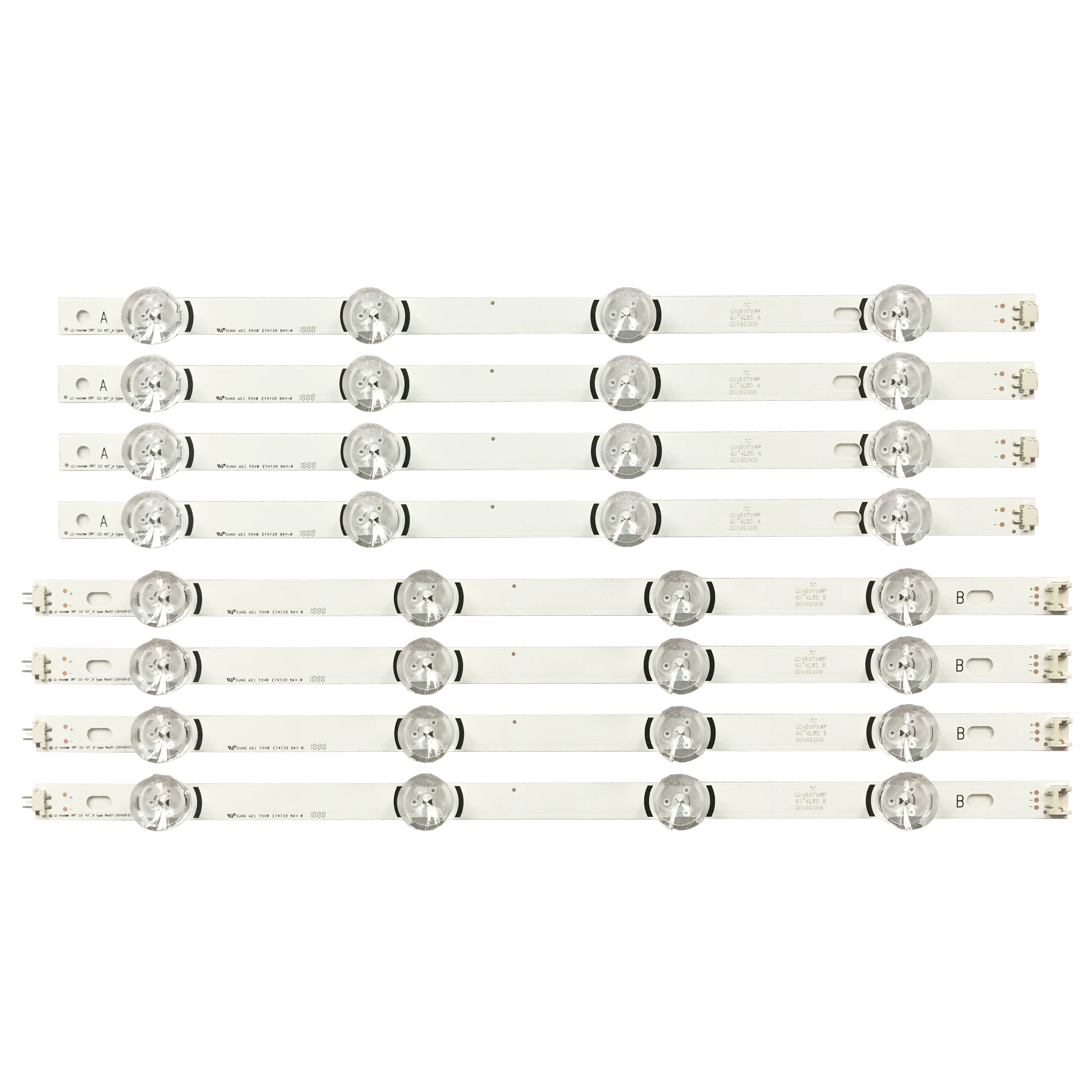 8 шт., Светодиодная лента для подсветки для LG DRT 3,0 42 42LB5550 42LB650V 42LB561U 42LB582V 42LB582B 42LB5610 42LB5510 42LB5800 42LB5700