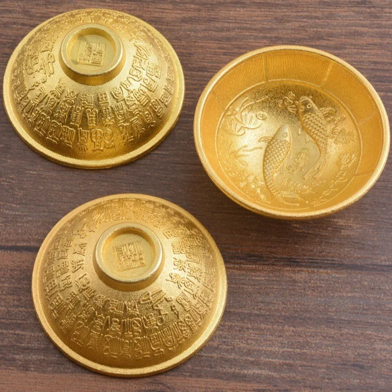 

Золотая чаша из сплава, орнамент, ремесло, тонкое качество изготовления, значимые подарки, медные материалы, изысканный мини-контейнер для привлечения богатства