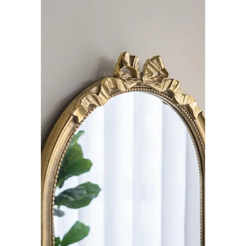 مرآة قوس ذهبية على الطراز الباروكي مقاس 23.6 بوصة × 37.3 بوصة لديكور المنزل #5