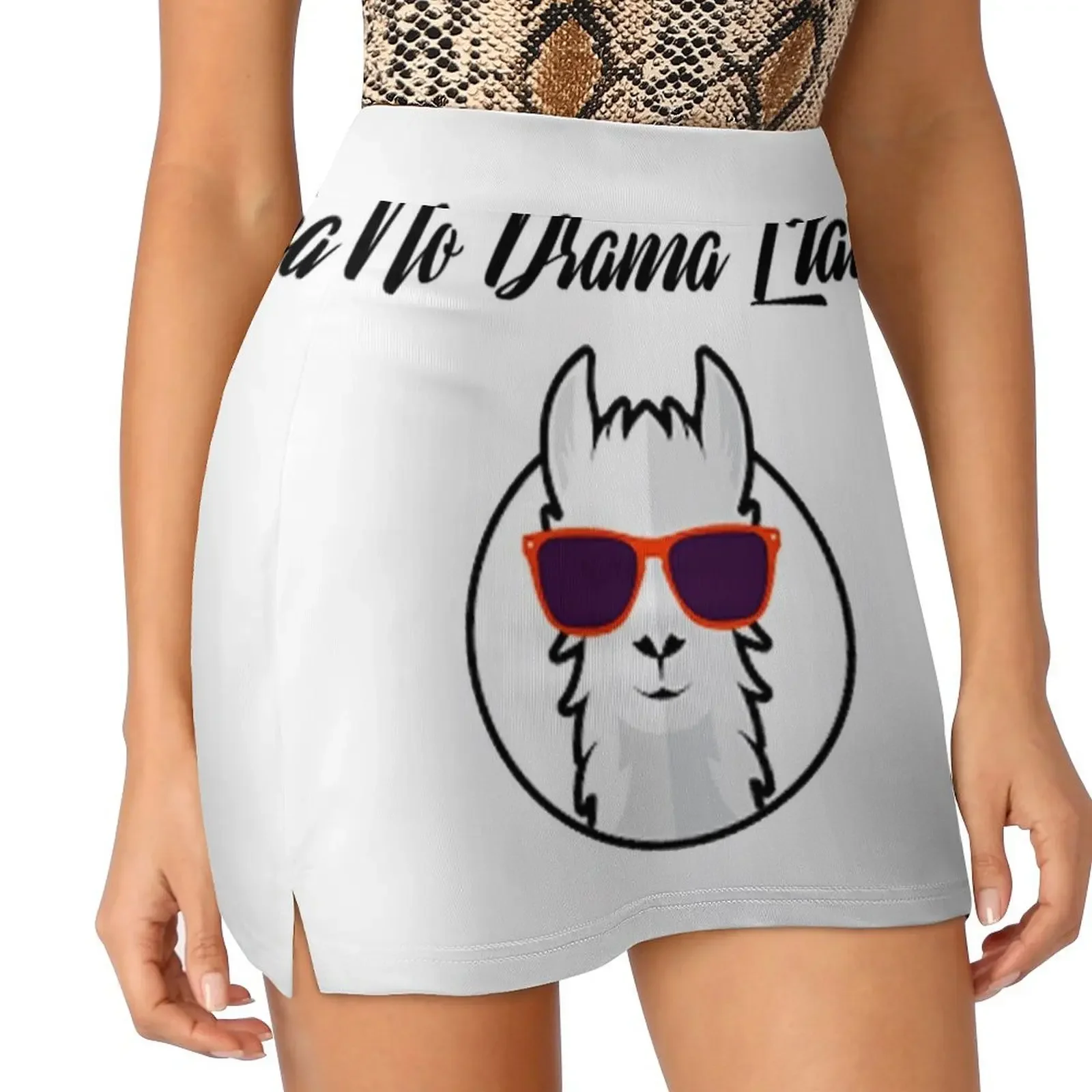 No Drama Llama with Sunglasses Mini Skirt summer dress for women 2024 festival outfit women