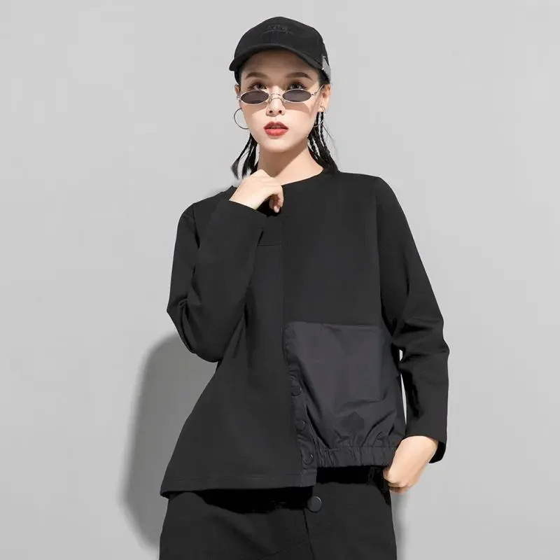 Fake Two-piece Stitching Pullovers Women Fall Winter Trend Oversized Pullover Loose Long Sleeve Fashion Sweatshirt Aesthetic Top