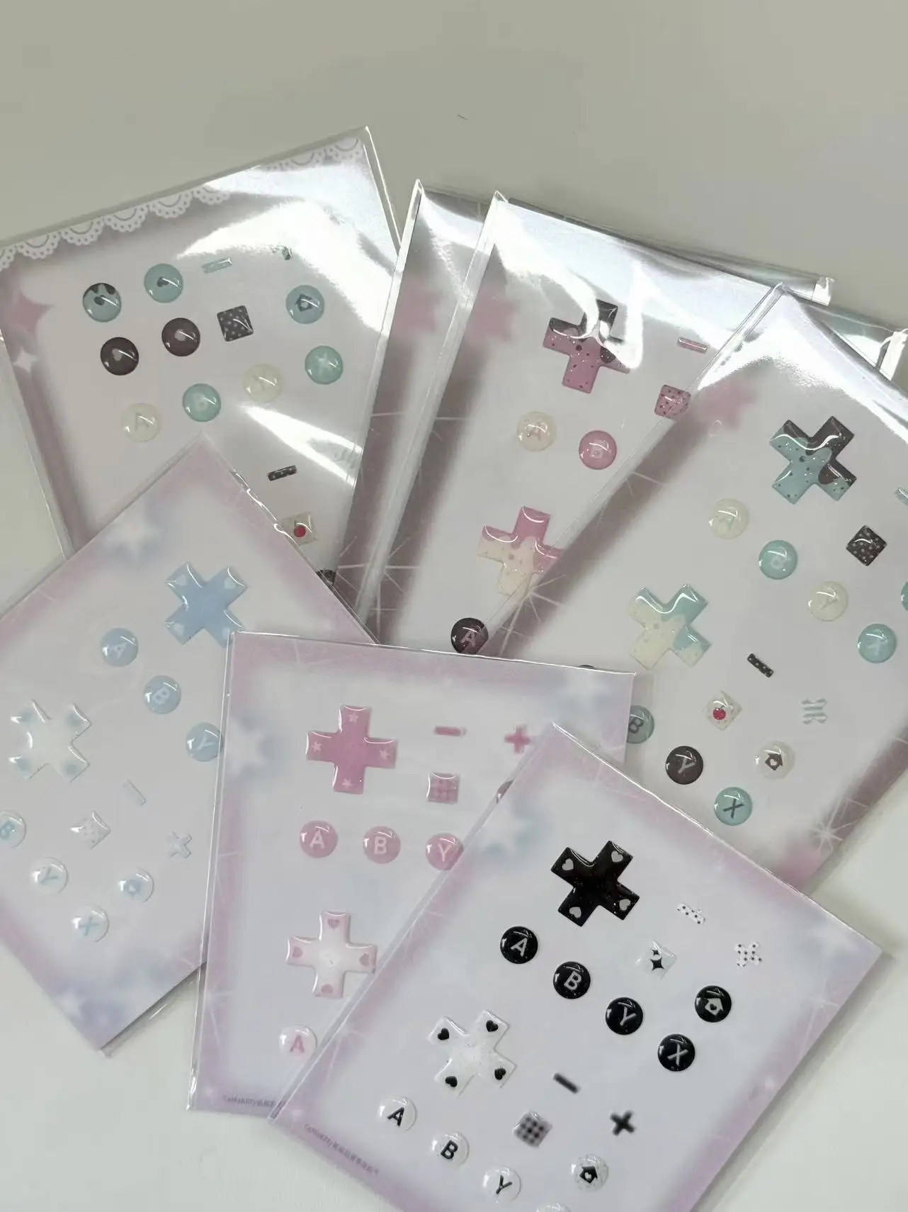 Kawaii Button Stickers for Nintendo Switch 2 OLED NS Joy-Con Controllers ABXY Buttons D-Pad Home Button Decorative Stickers