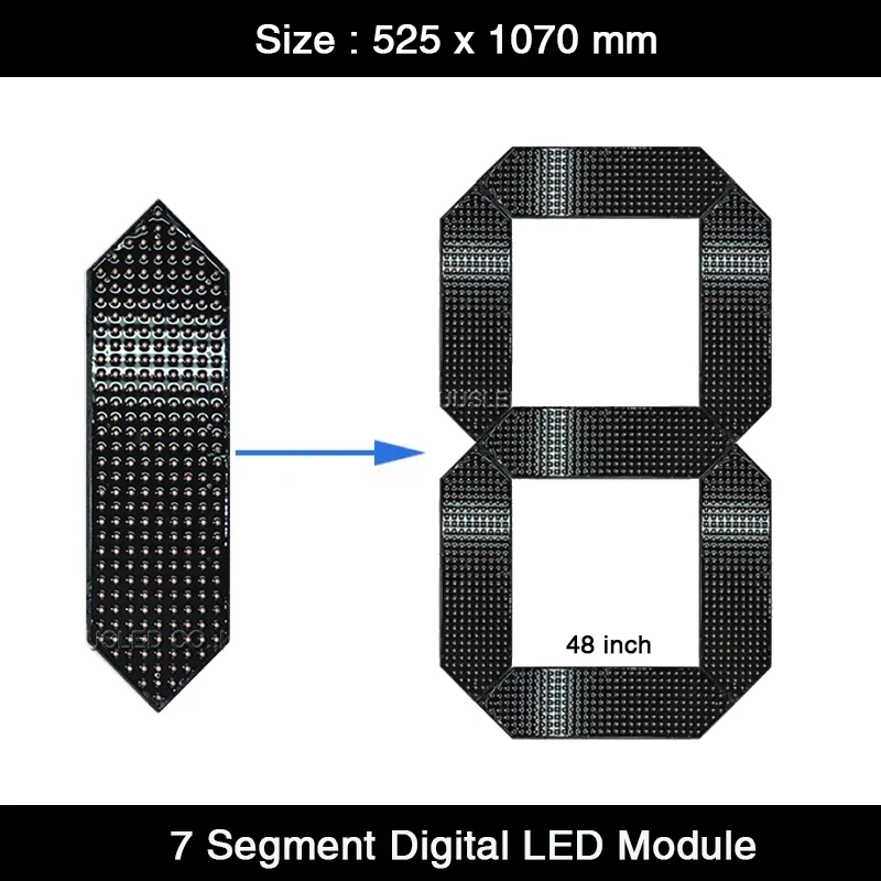 

Waterproof Number LED 7 Segment Module 48 inch for Digits