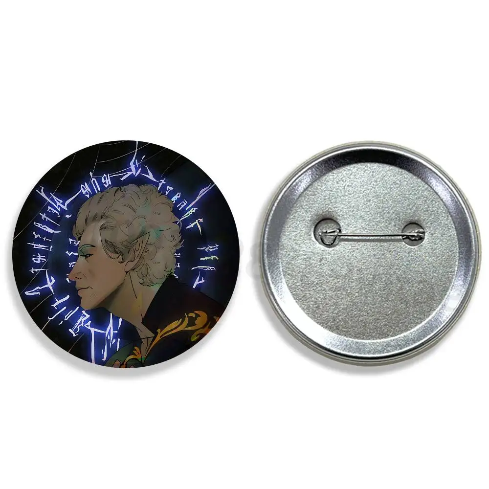 B-Baldurs G-Gate 3 Astarion 32/44/58mm Handmade Pins Round Brooch Badge Backpacks Clothes Jewelry Gifts