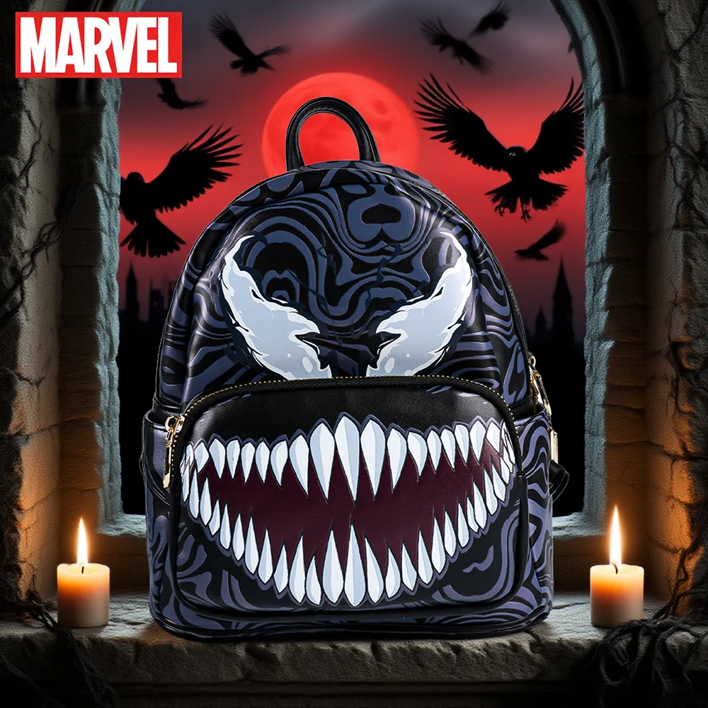 

1 шт., официально лицензированный рюкзак Marvel с изображением Человека-паука из искусственной кожи, сумка на плечо, дорожный сюрприз, праздничные подарки