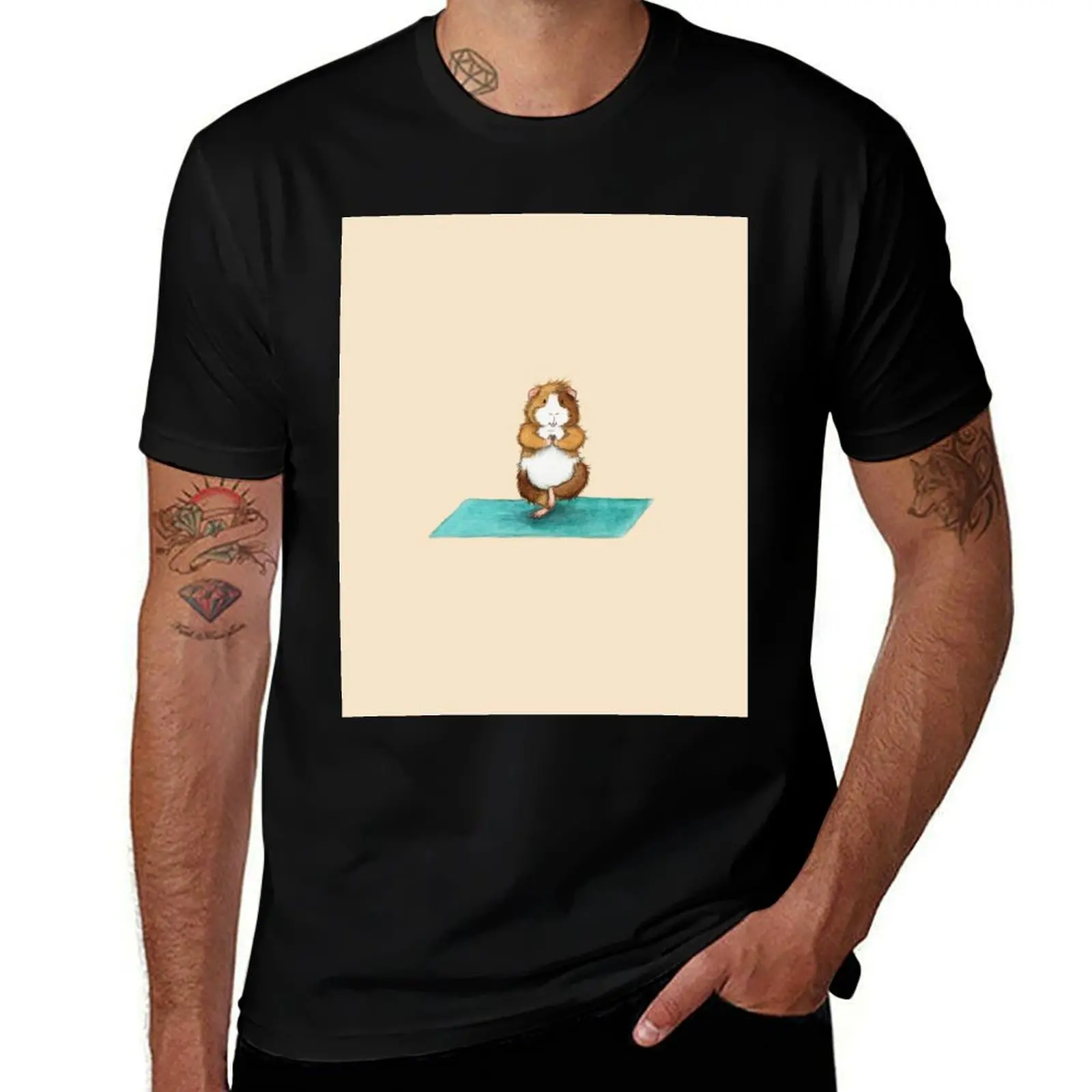 

Yoga Guinea Pig - Tree Pose - Yoguineas T-Shirt t shirt men 100% cotton luxury brand anime tshirt