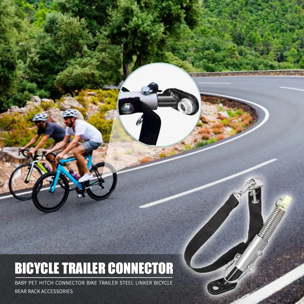 Pet Coupler Hitch Connector Bicycle Rear Rack Baby Bike Trailer Steel Linker for Outdoor Caring Personal Bicycle Supply