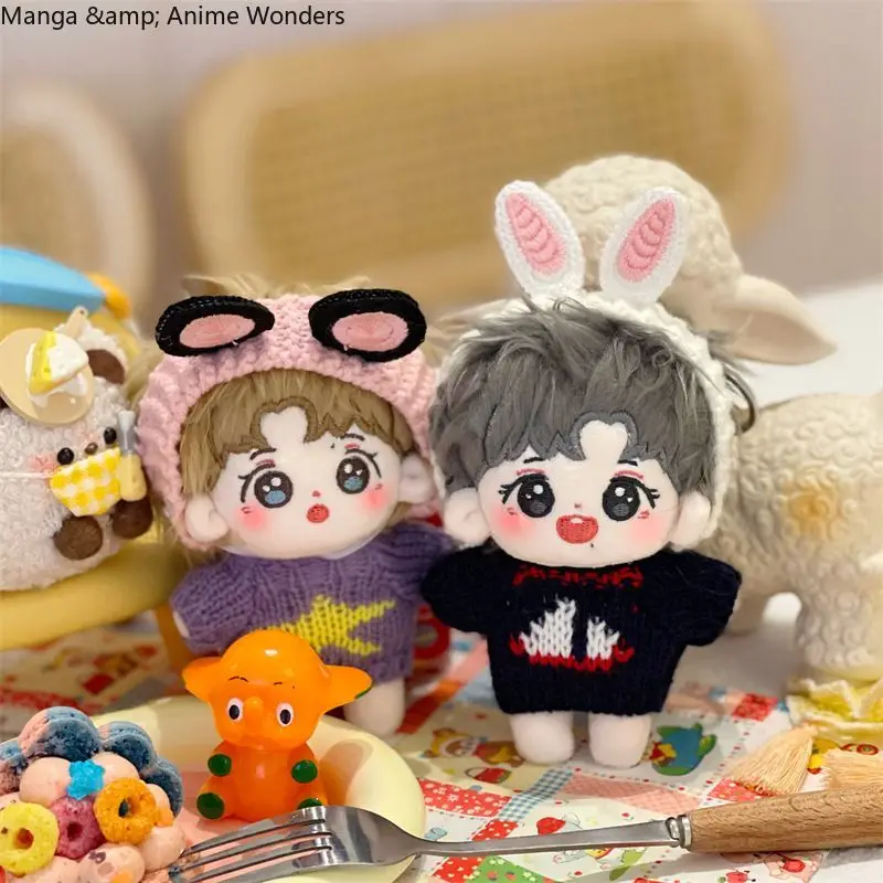 Lovely Xiao Zhan Wang Yibo Idol 10cm Plush Doll Toy Stuffed Body Cute Cosplay Fan Gift Bag Pendant